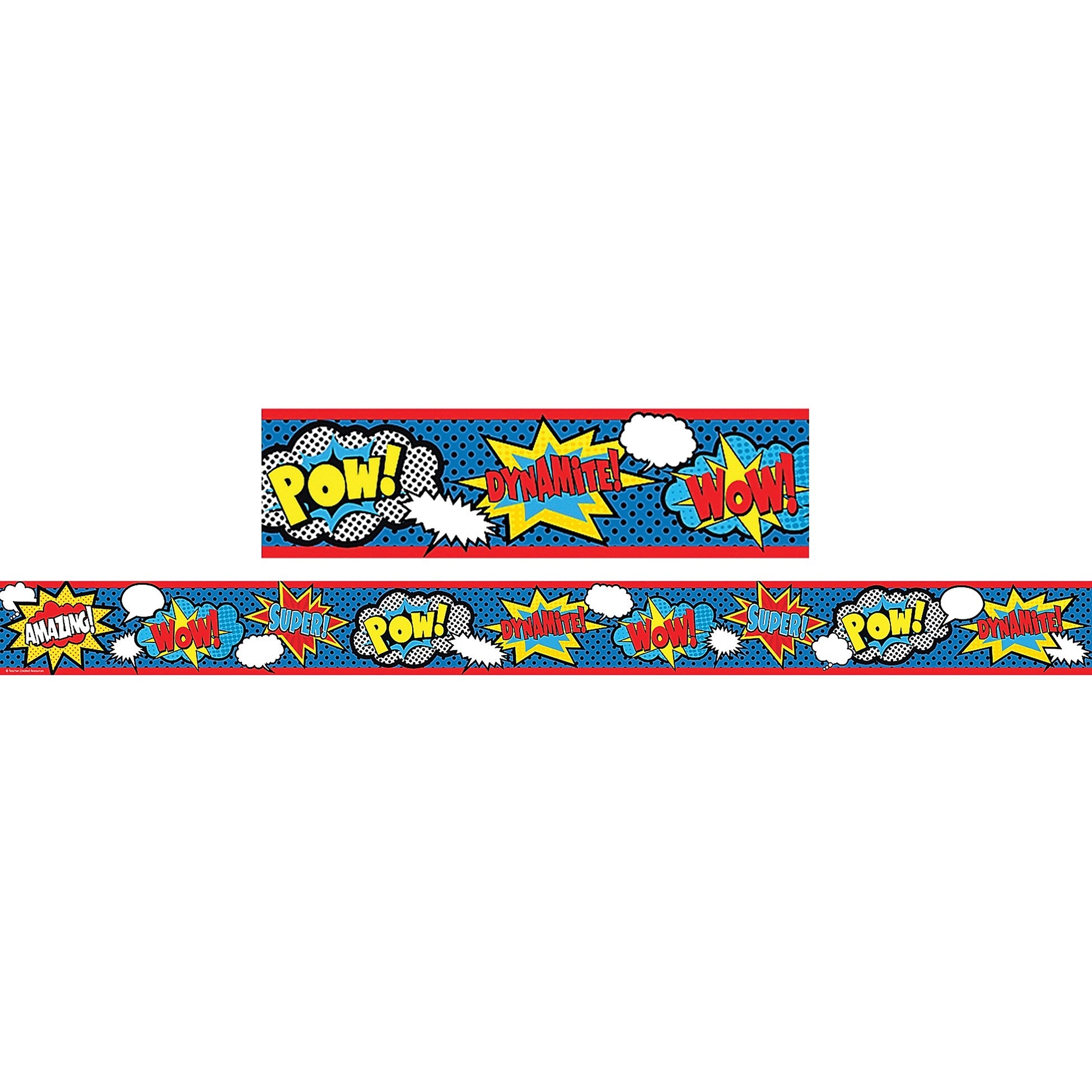 Teacher Created Resources Superhero Straight Border Trim, 35 Feet Per Pack, 6 Packs (TCR5586-6)