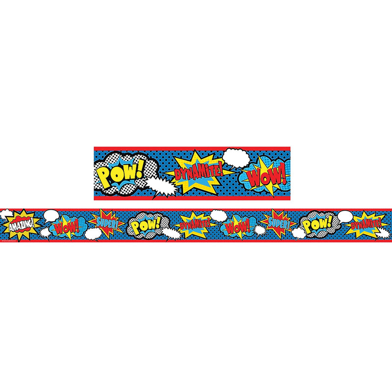 Teacher Created Resources Superhero Straight Border Trim, 35 Feet Per Pack, 6 Packs (TCR5586-6)