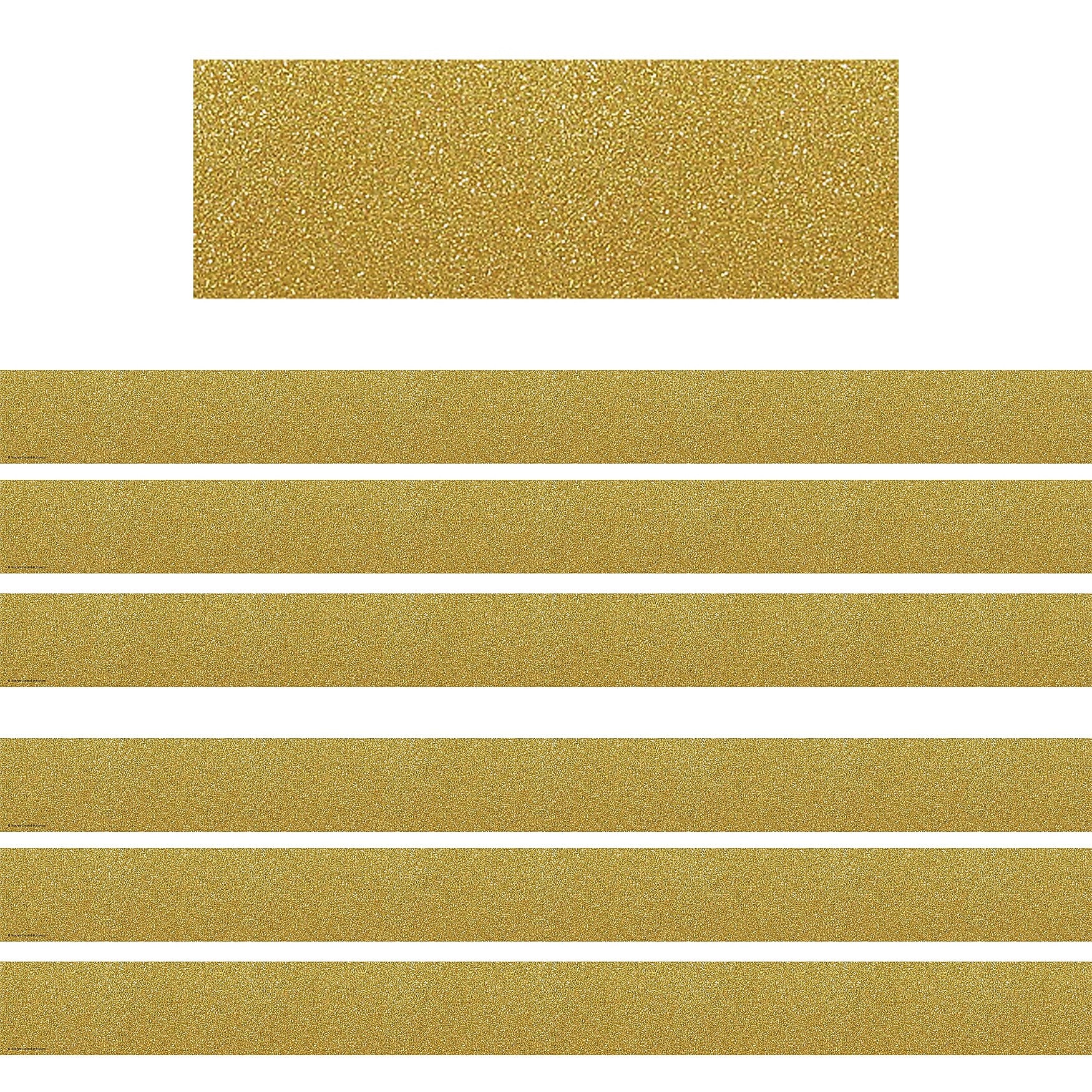 Teacher Created Resources Confetti Gold Straight Border Trim, 35 Feet Per Pack, 6 Packs (TCR5627-6)