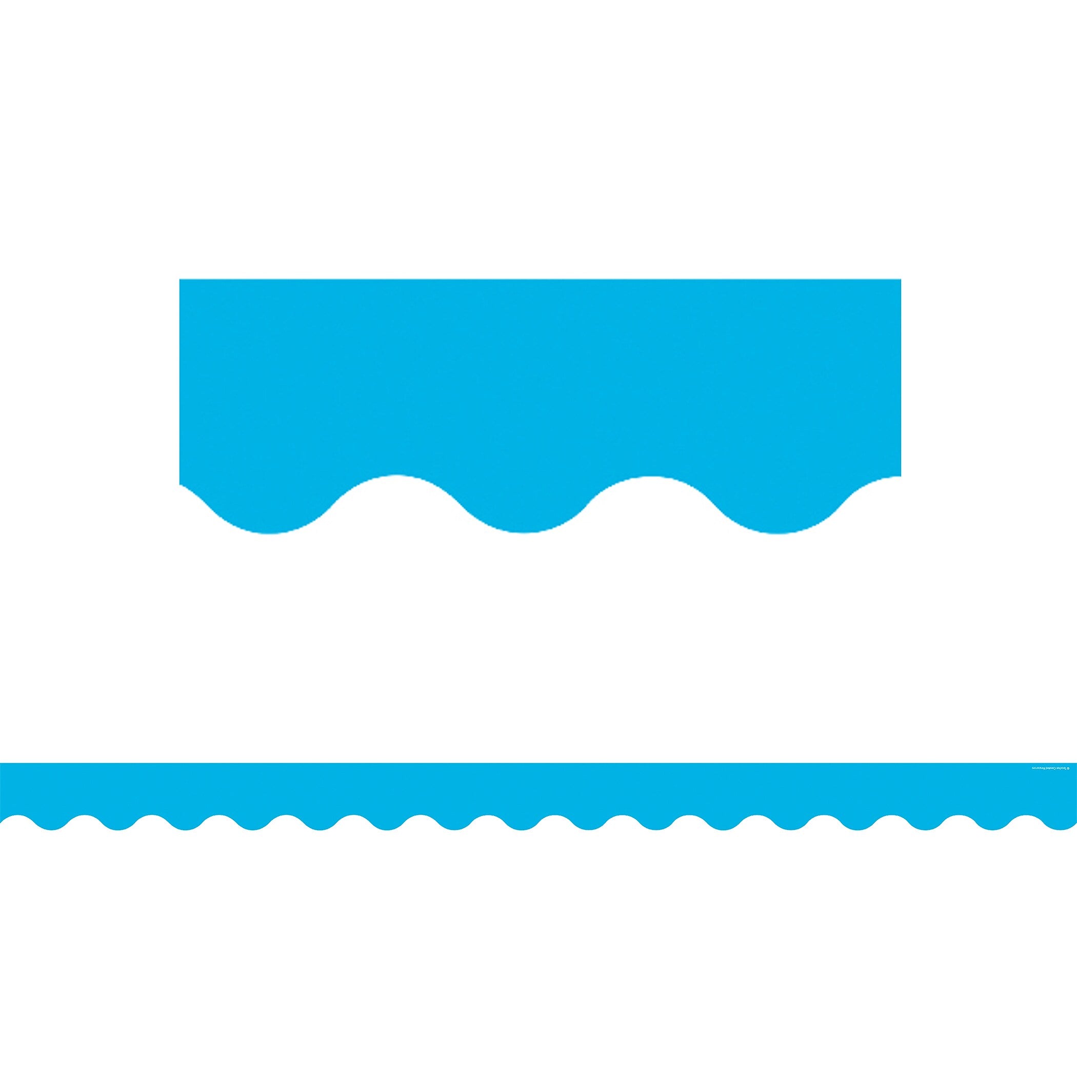 Teacher Created Resources Aqua Scalloped Border Trim, 2.19" x 35', 6 Packs (TCR5703-6)