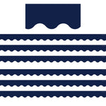 Teacher Created Resources Navy Scalloped Border Trim, 35 Feet Per Pack, 6 Packs (TCR5861-6)
