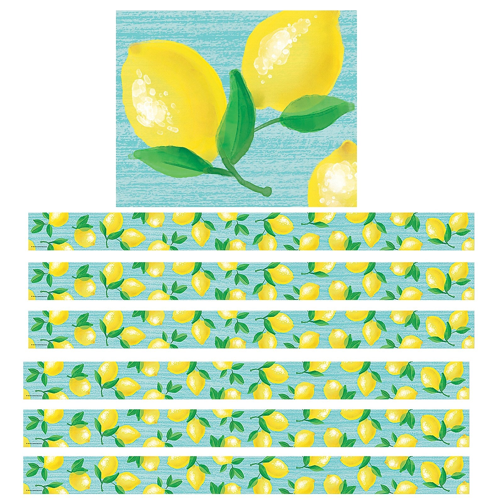 Teacher Created Resources Straight Border, 3" x 210', Lemon Zest (TCR8489-6)