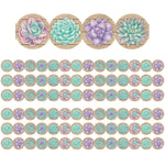 Teacher Created Resources Rustic Bloom Die-Cut Border, 2.75" x 210', Succulents (TCR8591-6)