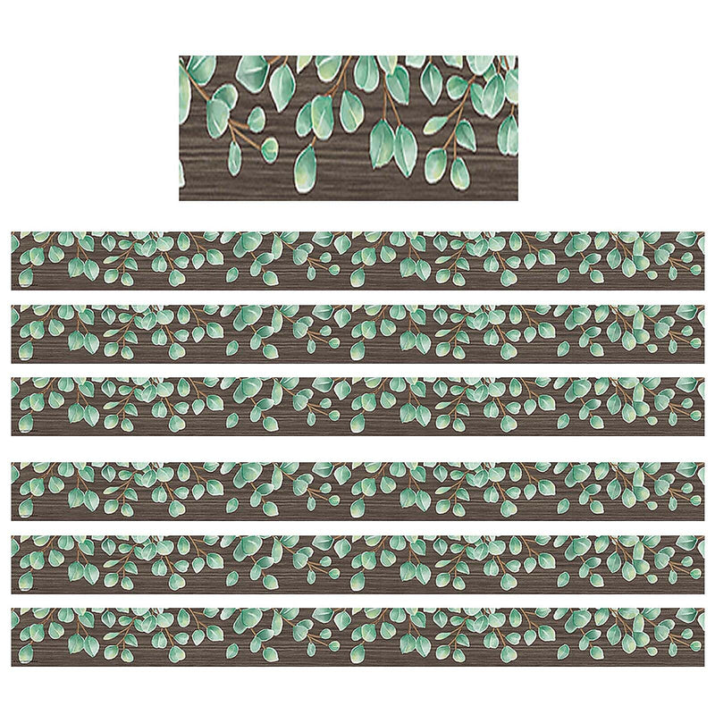 Teacher Created Resources Straight Border, 3" x 210', Eucalyptus (TCR8685-6)
