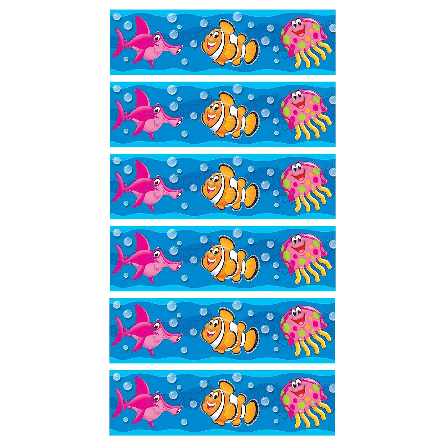 TREND Sea Buddies Bolder Borders, 35.75' Per Pack, 6 Packs (T-85130-6)
