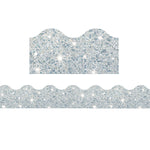 TREND Terrific Trimmers Scalloped Border, 2.25" x 195', Silver Sparkle (T-91408-6)