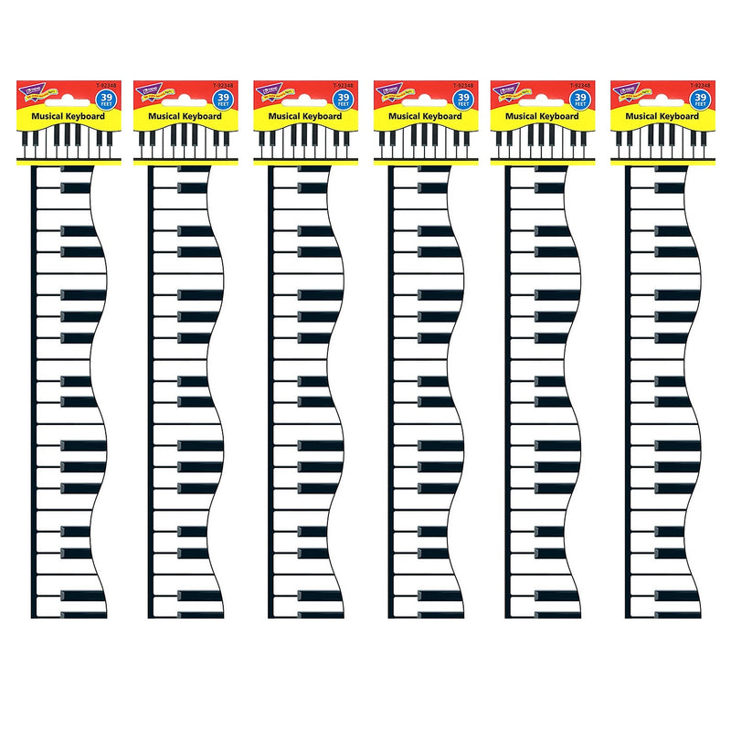TREND Musical Keyboard Terrific Trimmers, 39 Feet Per Pack, 6 Packs (T-92348-6)