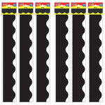 TREND Black Terrific Trimmers, 39 Feet Per Pack, 6 Packs (T-9872-6)