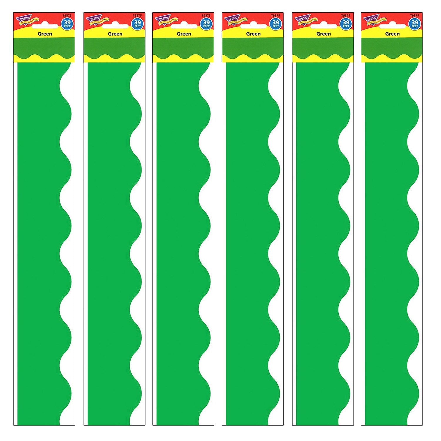 TREND Green Terrific Trimmers, 39 Feet Per Pack, 6 Packs (T-9875-6)