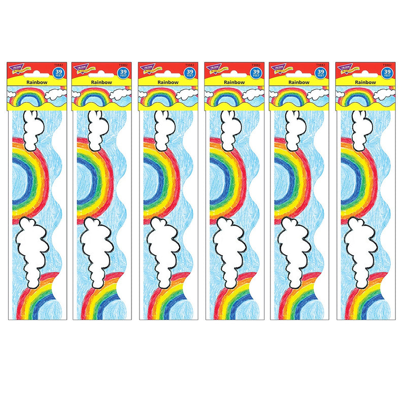 TREND Rainbow Terrific Trimmers, 39 Feet Per Pack, 6 Packs (T-9882-6)