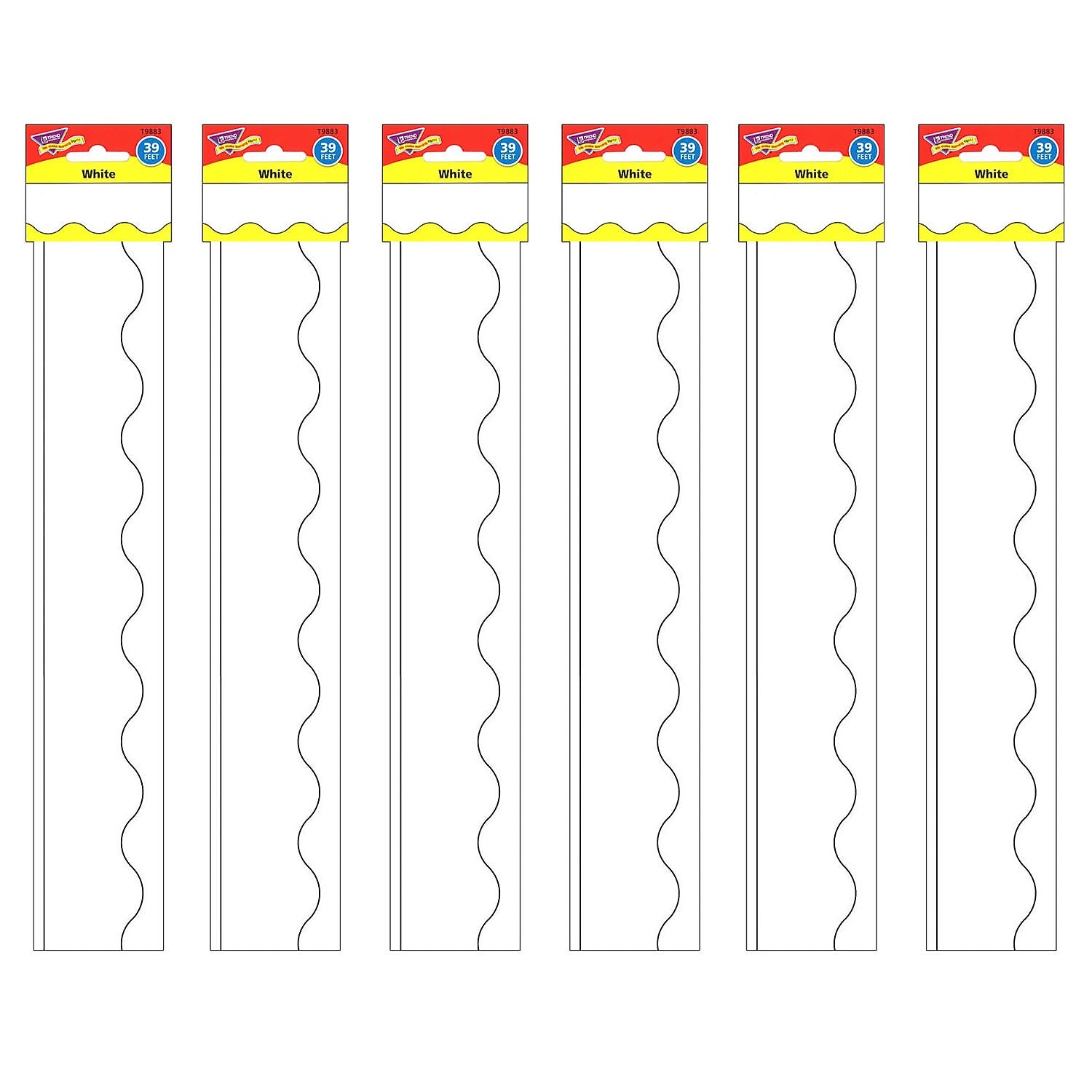 TREND White Terrific Trimmers®, 39 Feet Per Pack, 6 Packs (T-9883-6)
