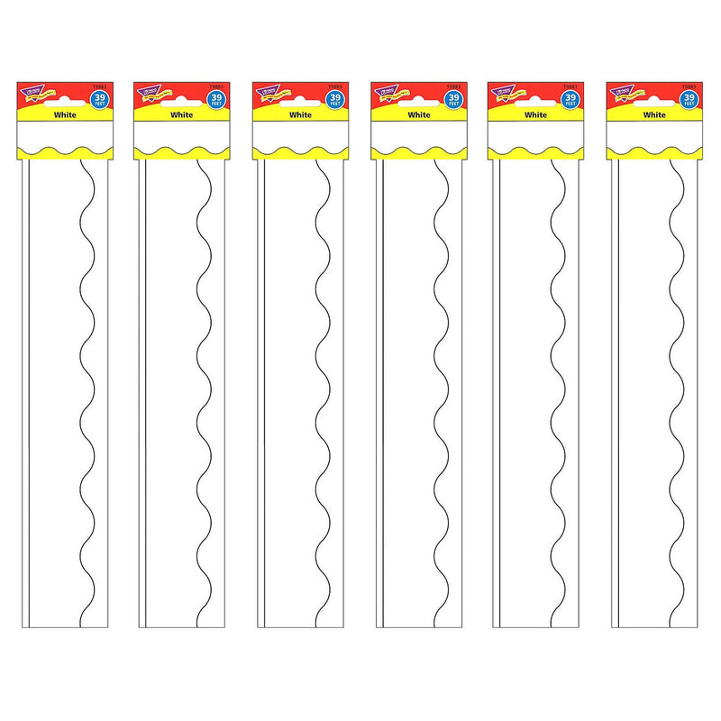 TREND White Terrific Trimmers®, 39 Feet Per Pack, 6 Packs (T-9883-6)