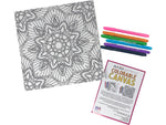 Art 101 Gallery Colorable Canvas with Permanent Markers, White, 2/Pack (23008)
