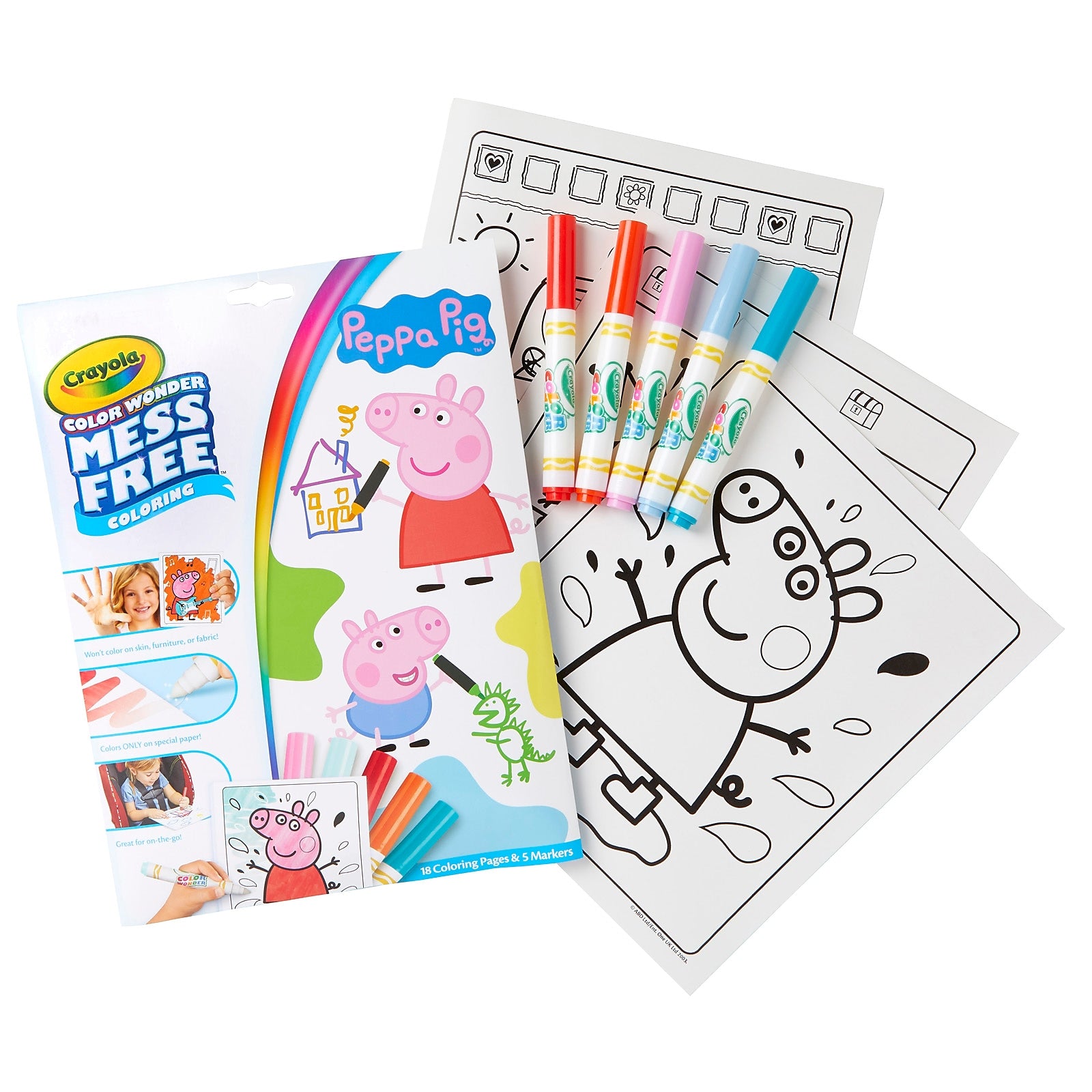 Crayola Color Wonder Mess Free: Peppa Pig Coloring Pad & Markers (BIN757000)
