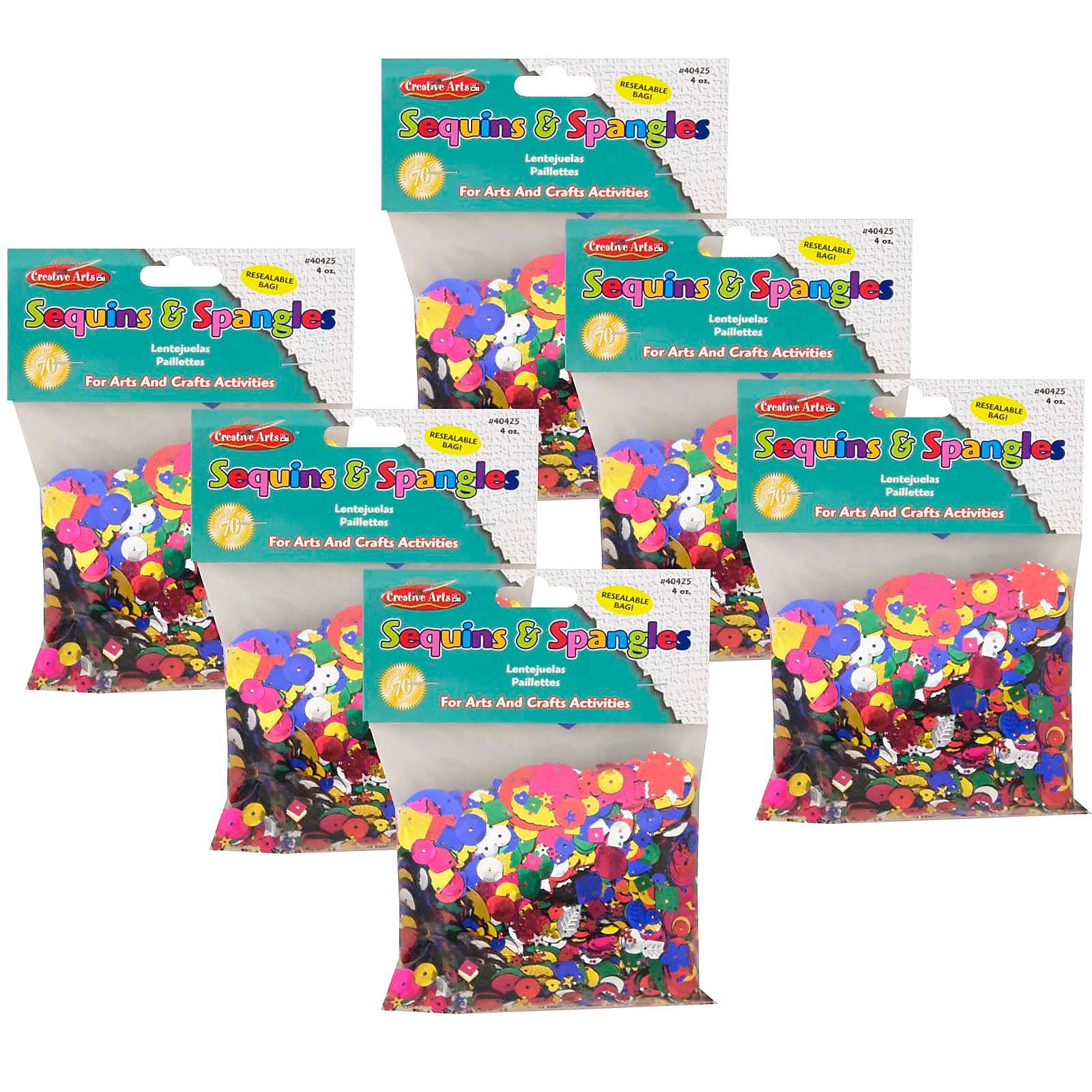CLI Glittering Sequins with Spangles, 4 oz/Pack, 6 Packs (CHL40425-6)