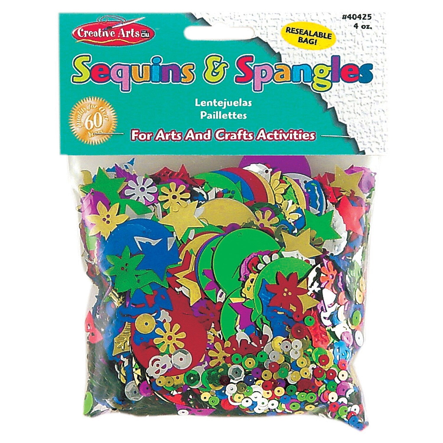 CLI Glittering Sequins with Spangles, 4 oz/Pack, 6 Packs (CHL40425-6)