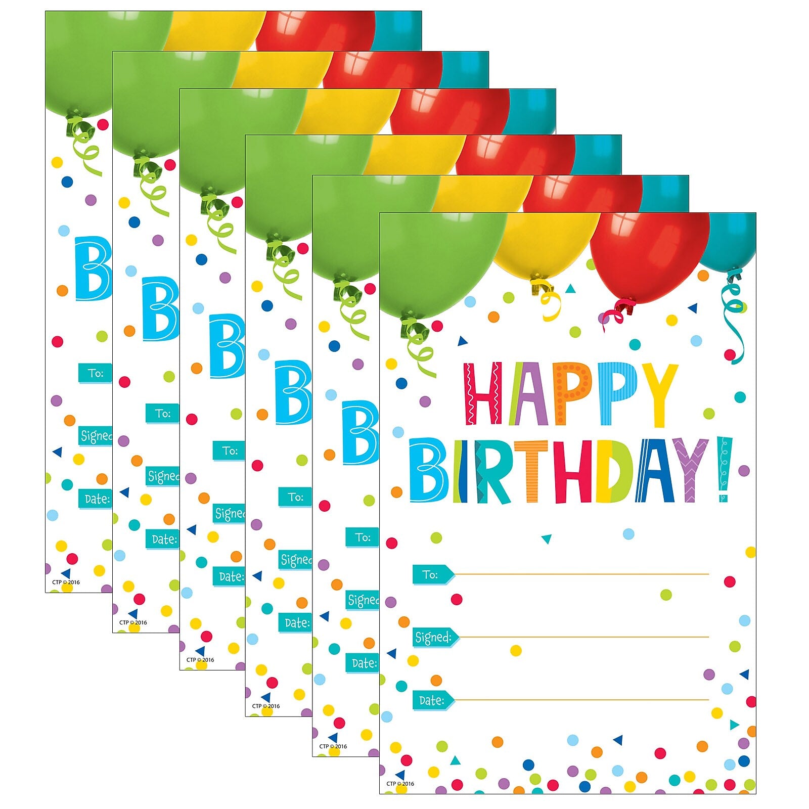Creative Teaching Press Happy Birthday! Award, 30 Per Pack, 6 Packs (CTP1313-6)