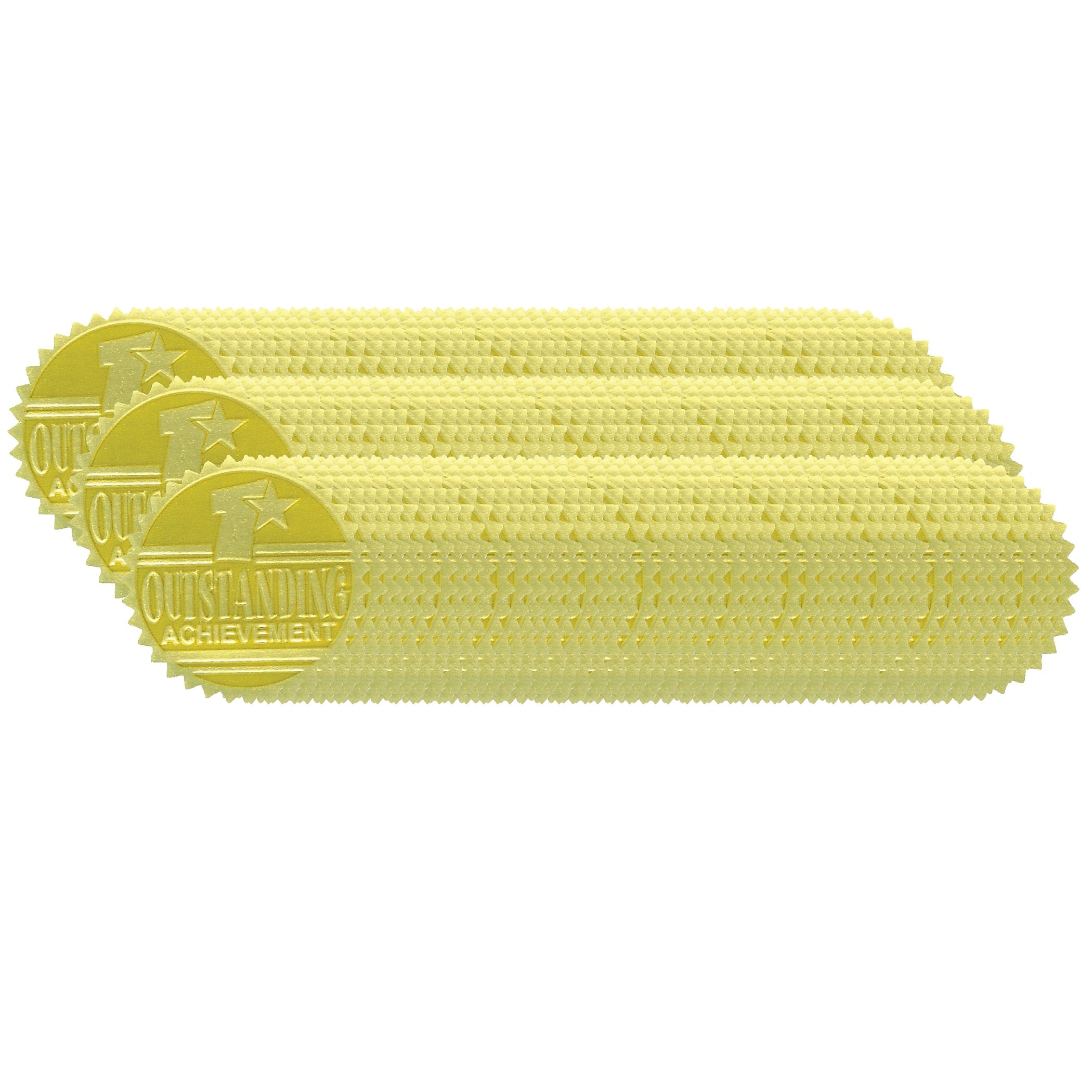 Hayes Publishing Gold Foil Embossed Seals, Outstanding Achievement, 54 Per Pack, 3 Packs (H-VA371-3)