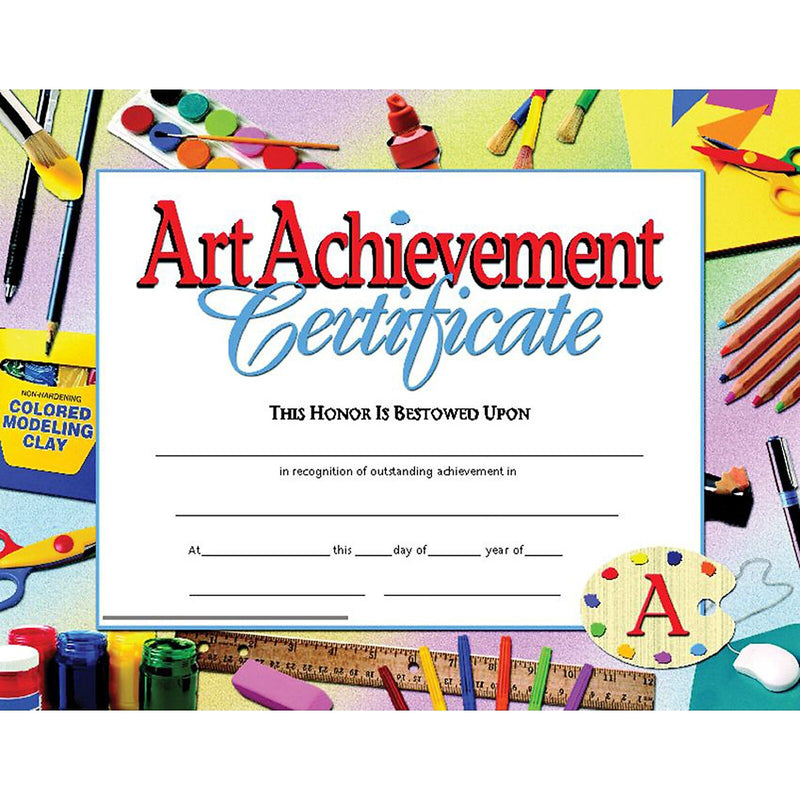 Hayes Publishing Art Achievement Certificate, 30 Per Pack, 3 Packs (H-VA670-3)