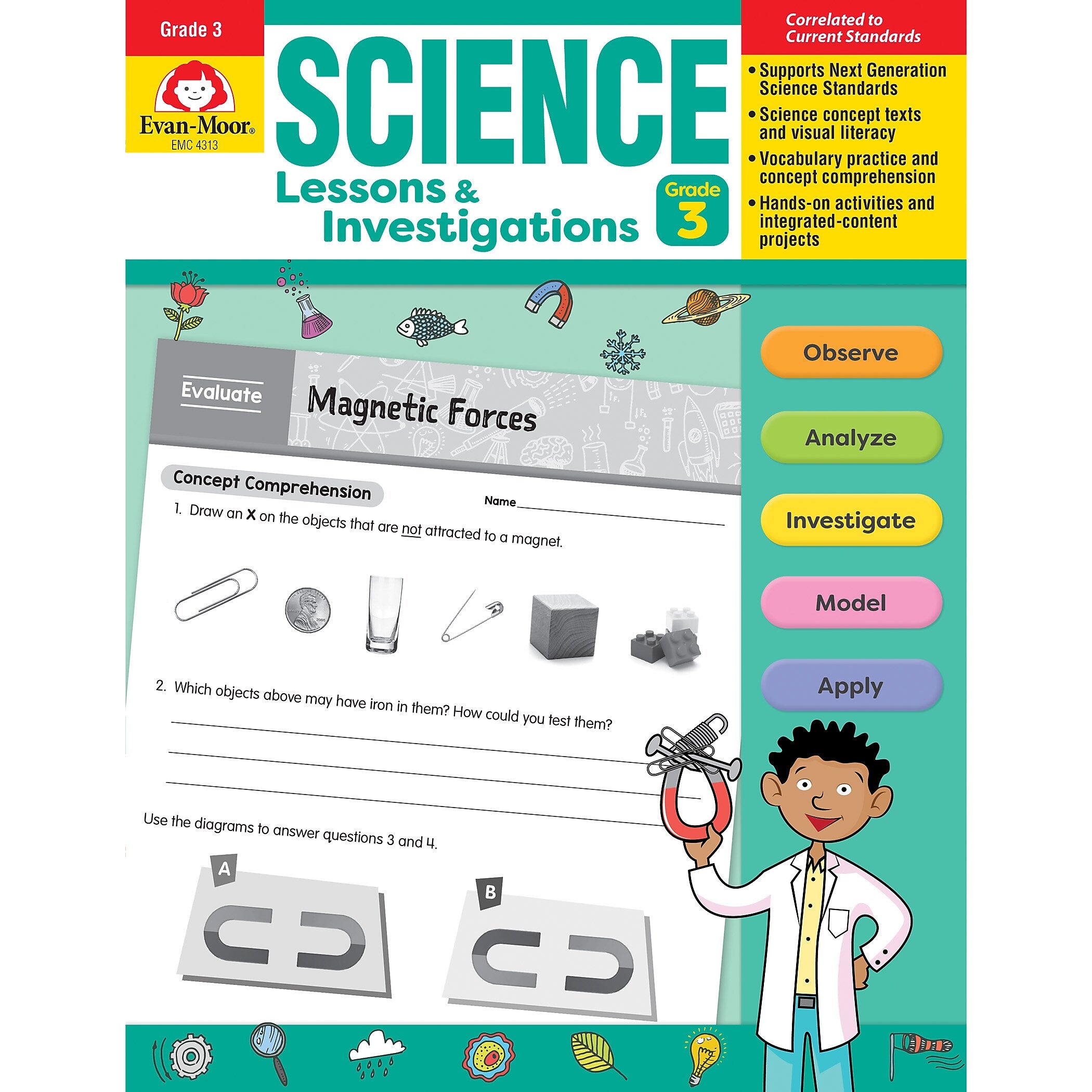 Evan-Moor Educational Publishers Science Lessons and Investigations for Grade 3