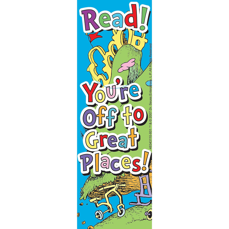 Eureka Dr. Seuss Oh, The Places... Bookmarks, 36 Per Pack, 6 Packs (EU-834311-6)
