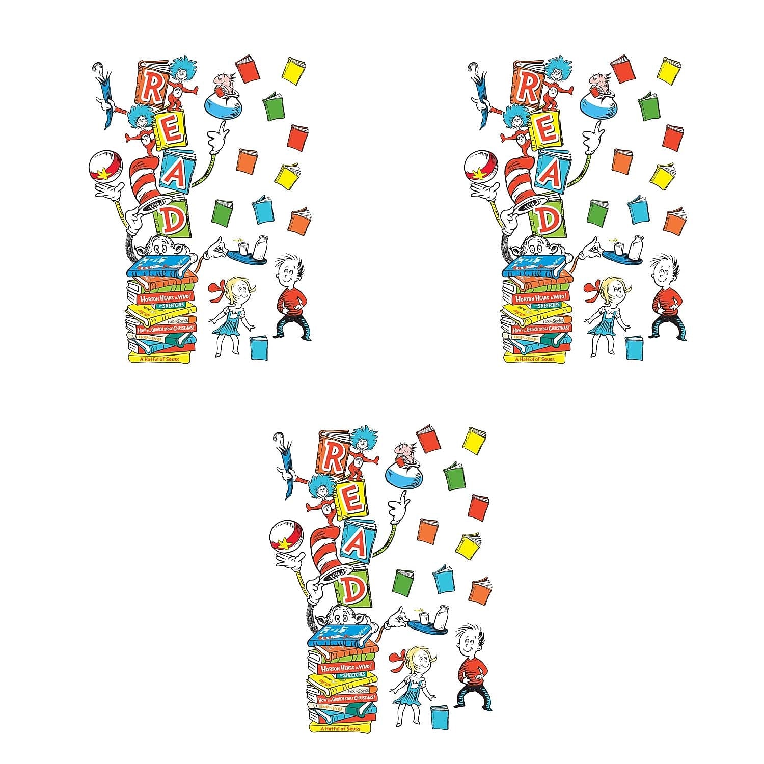 Eureka Dr. Seuss™ Reading All-In-One Door Decor Kit, 34 Pieces Per Set, 3 Sets (EU-849314-3)