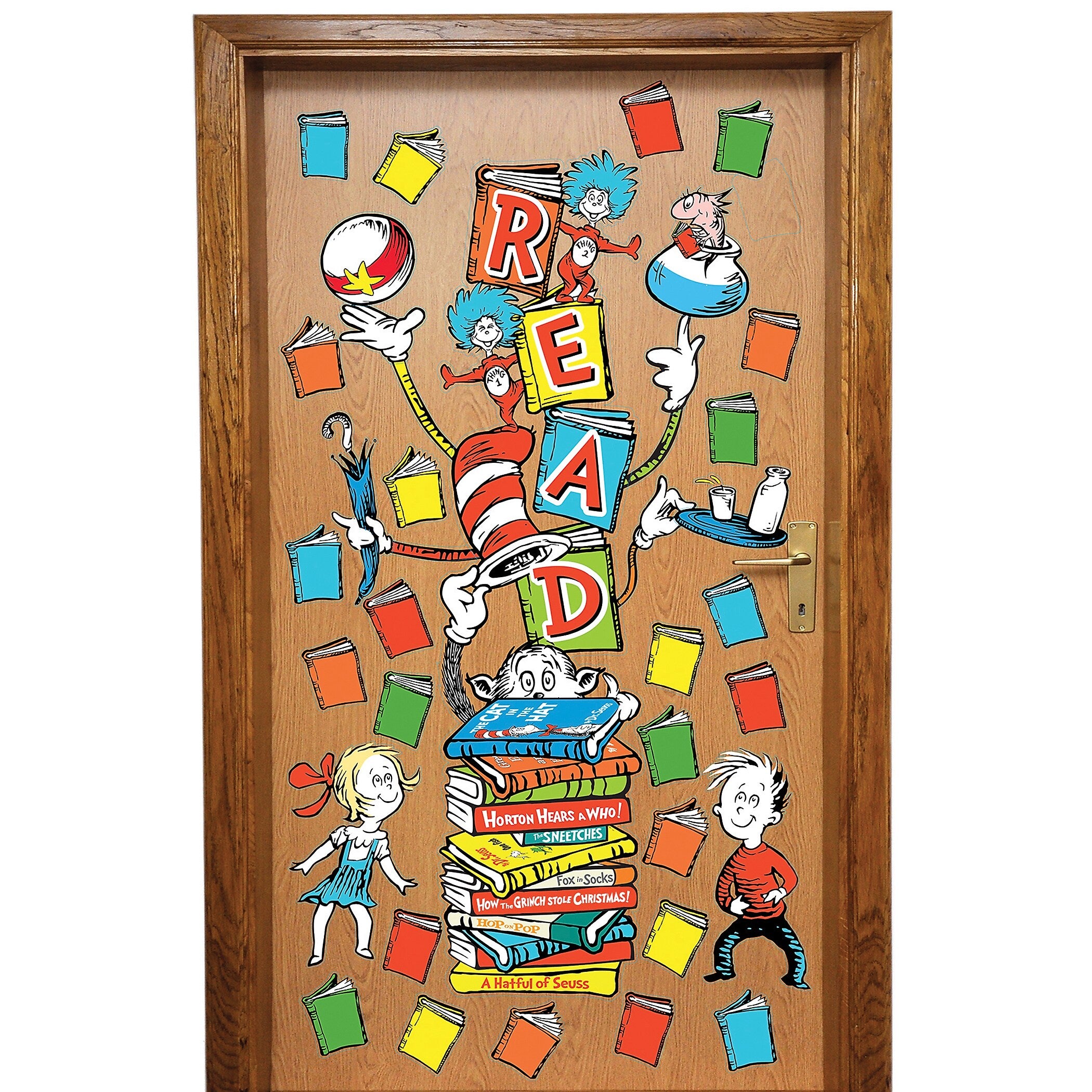 Eureka Dr. Seuss™ Reading All-In-One Door Decor Kit, 34 Pieces Per Set, 3 Sets (EU-849314-3)