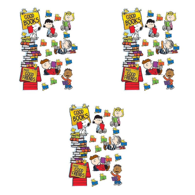 Eureka Peanuts® Reading All-In-One Door Decor Kit, 32 Pieces Per Set, 3 Sets (EU-849315-3)