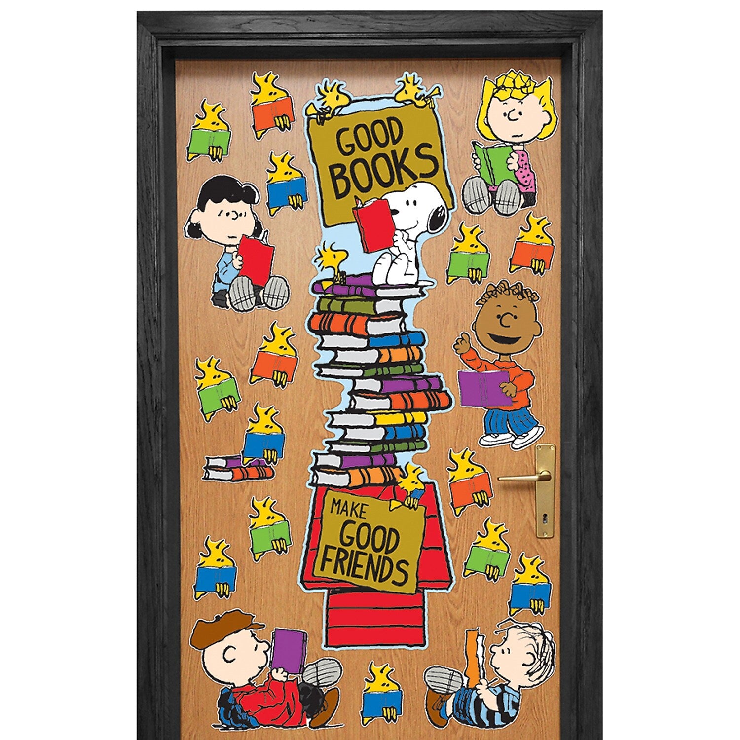 Eureka Peanuts® Reading All-In-One Door Decor Kit, 32 Pieces Per Set, 3 Sets (EU-849315-3)