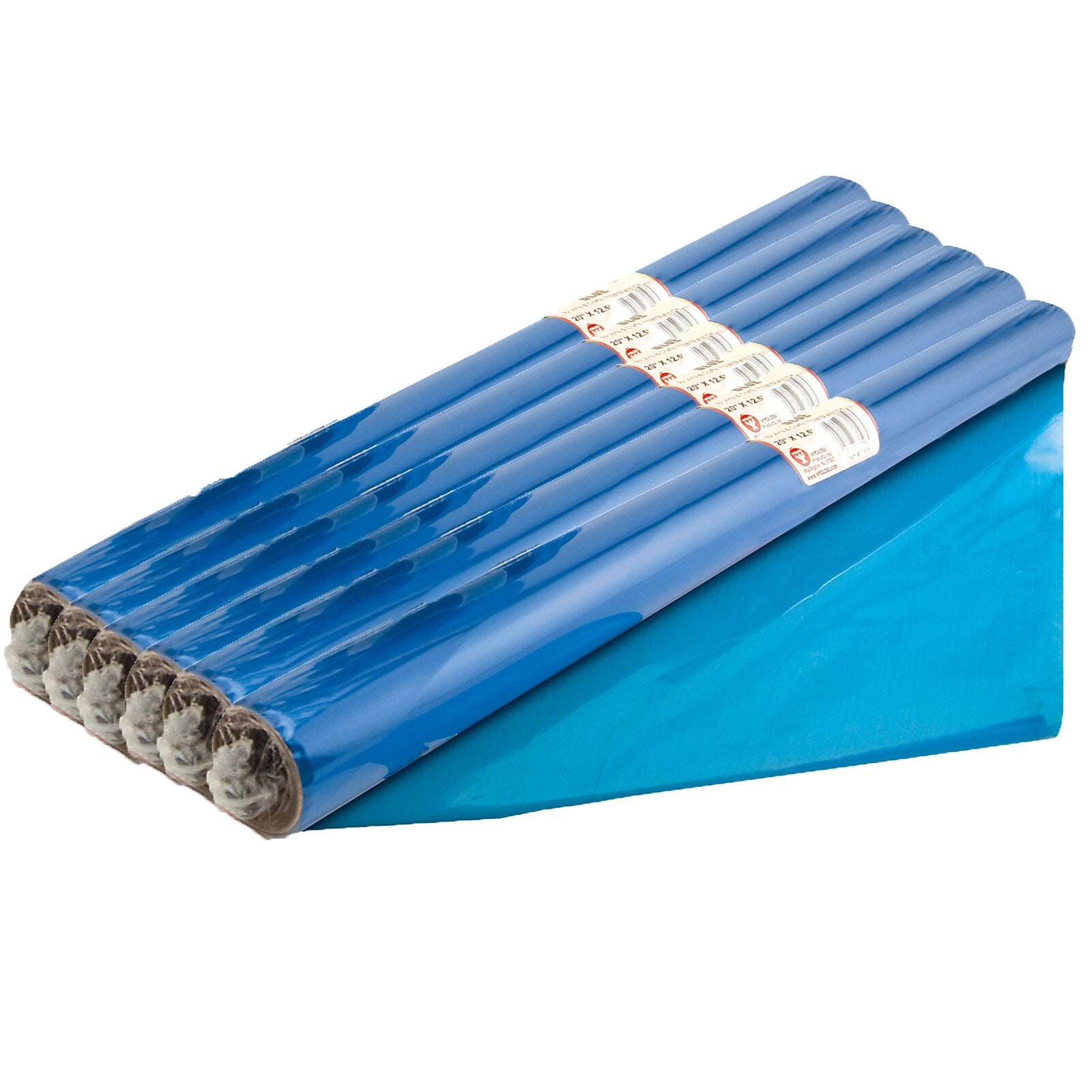 Hygloss Cello-Wrap Roll, Blue, 20" x 12.5', 6 Rolls (HYG71506-6)