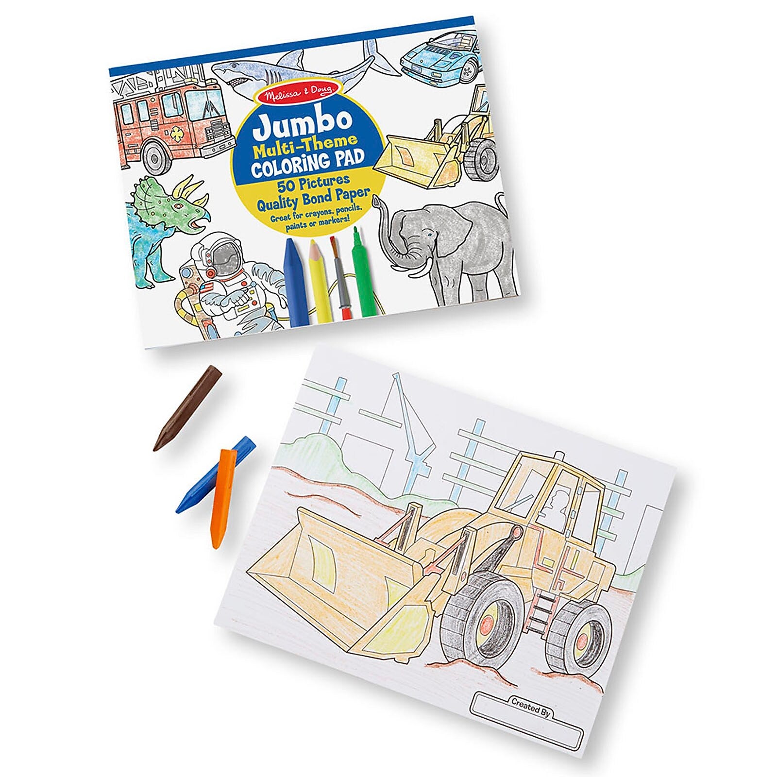 Melissa & Doug Jumbo Multi-Theme Coloring Pad, 50 Pages, 6/Bundle (LCI4226-6)