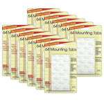 Magic Mounts® Removable Mounting Tabs, 1/2" x 1/2", Clear, 64 Per Pack, 12 Packs (MIL3220-12)
