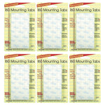 Magic Mounts Removable Mounting Tabs, 1/2" x 1/2", Clear, 160 Per Pack, 6 Packs (MIL3221-6)