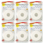 Magic Mounts® Removable Mounting Tape, 1" x 72", White, 6 Rolls (MIL3239-6)