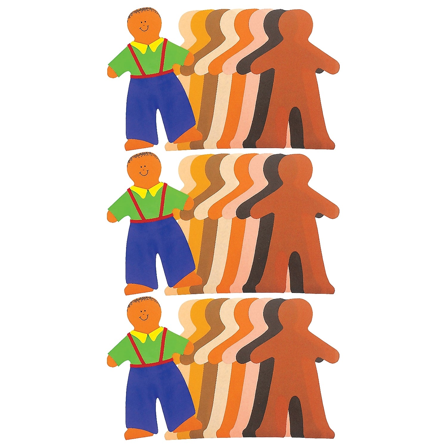Roylco Paper Doll Pad, 8 Skin Tones, Pre-K+, 40 Sheets Per Pad, 3 Pads (R-51448-3)