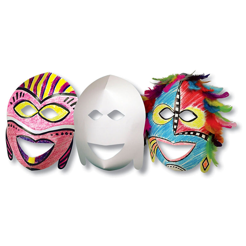 Roylco African Masks, Grade K-4th, 20/Pack, 2 Packs (R-52010-2)