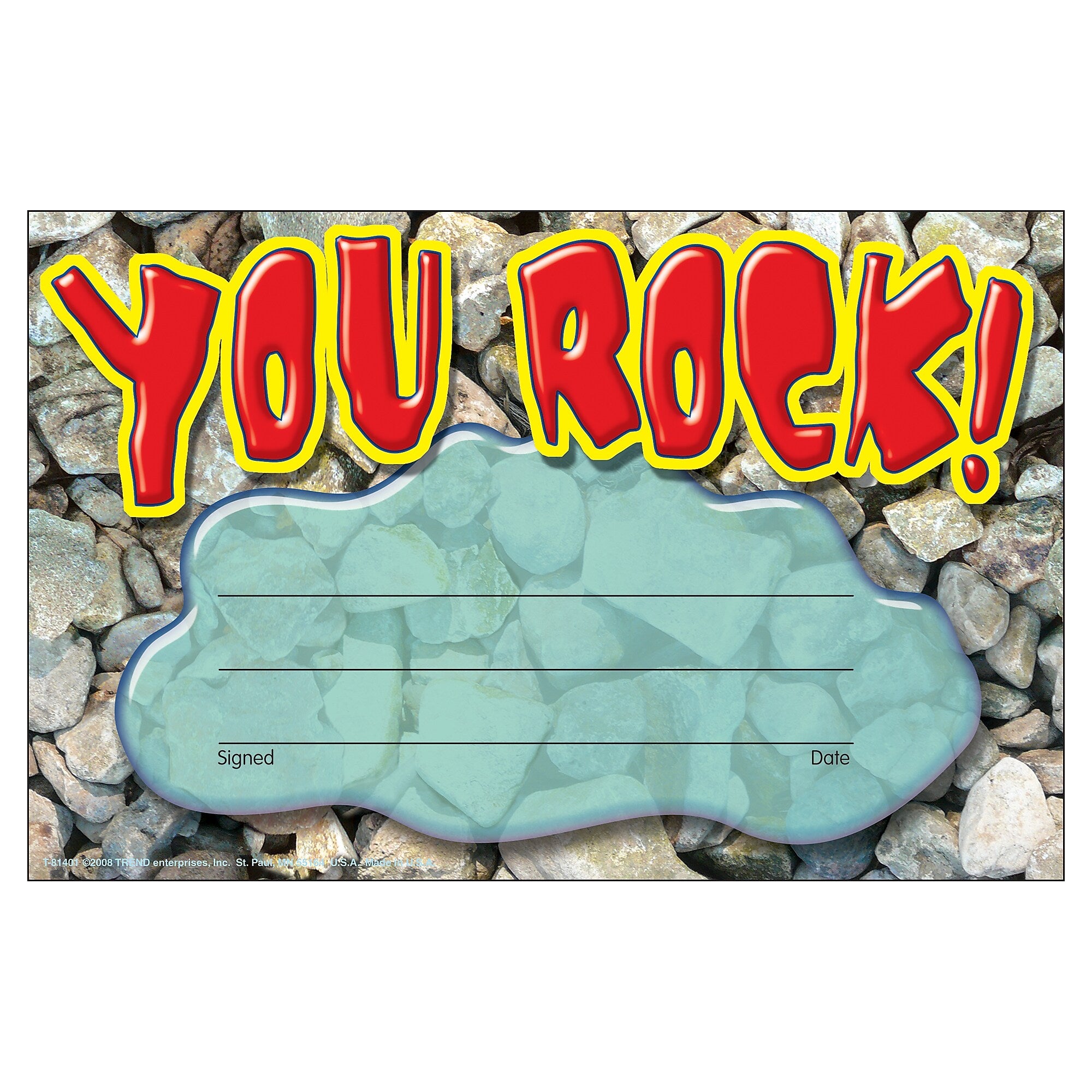 TREND You Rock! Recognition Awards, 30 Per Pack, 6 Packs (T-81401-6)