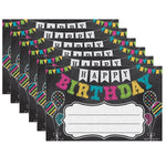 Teacher Created Resources Chalkboard Brights Happy Birthday Awards, 25 Per Pack, 6 Packs (TCR5466-6)