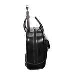 McKlein W Series Leather Briefcase, Laptop Compatible, Rolling, Black (96185A)