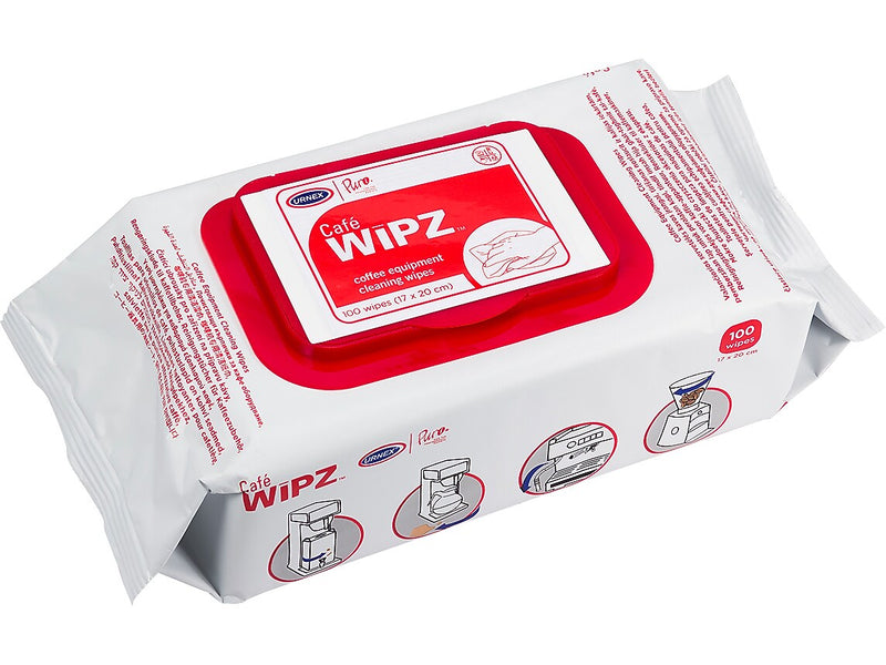 Urnex Cafe Wipz Coffee Equipment Cleaning Wipes, 100 Wipes/Bag (19-WIPZ12-100)