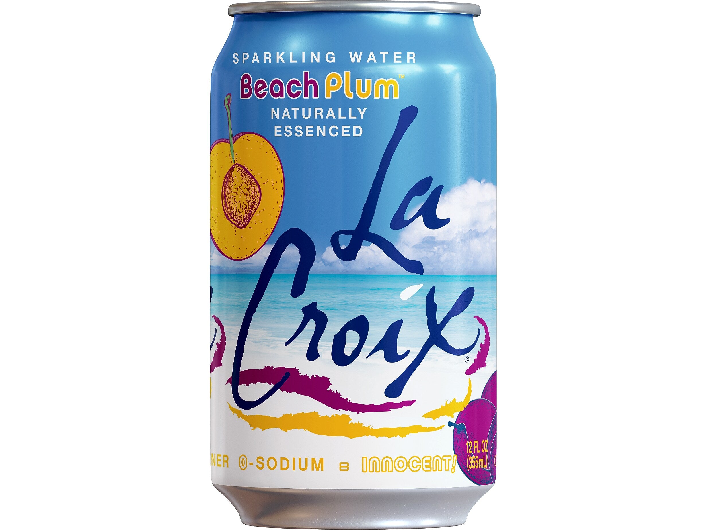Lacroix Beach Plum Sparkling Seltzer Water, 12 oz., 24/Carton (15021762)