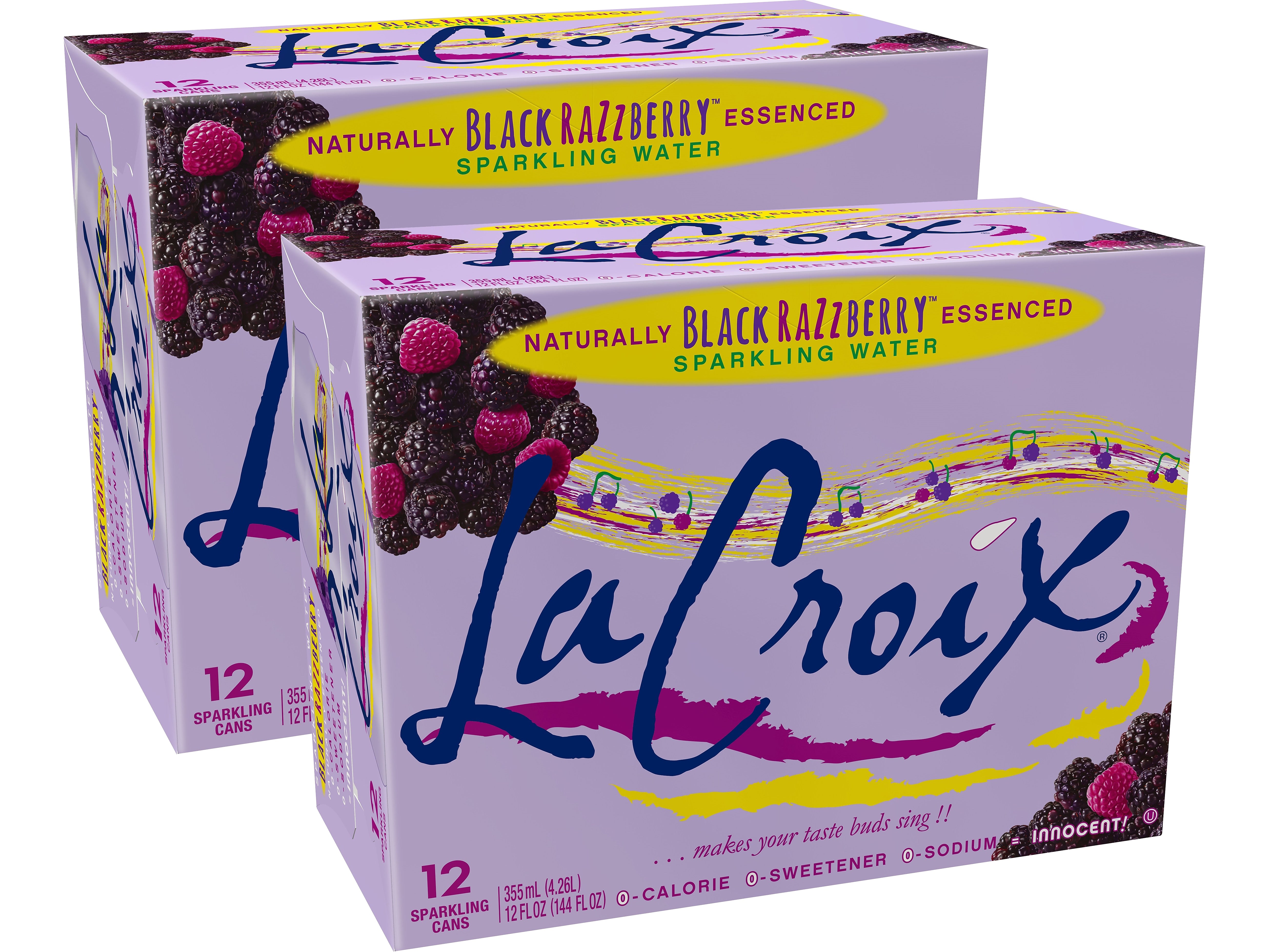 Lacroix Black RazZberry Sparkling Seltzer Water, 12 oz., 12/Carton (15021760)