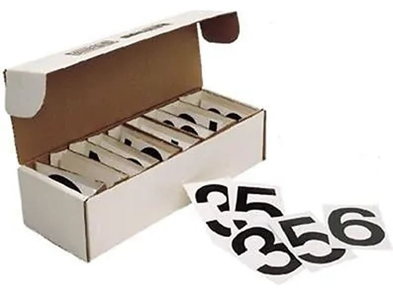 Labelmaster® 4" Number Adhesive Labels, 4.5" x 6.25", Black, 600/Pack (VN400R)