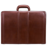 McKlein COUGHLIN Expandable Leather Briefcase, Laptop Compatible, Brown (80464)