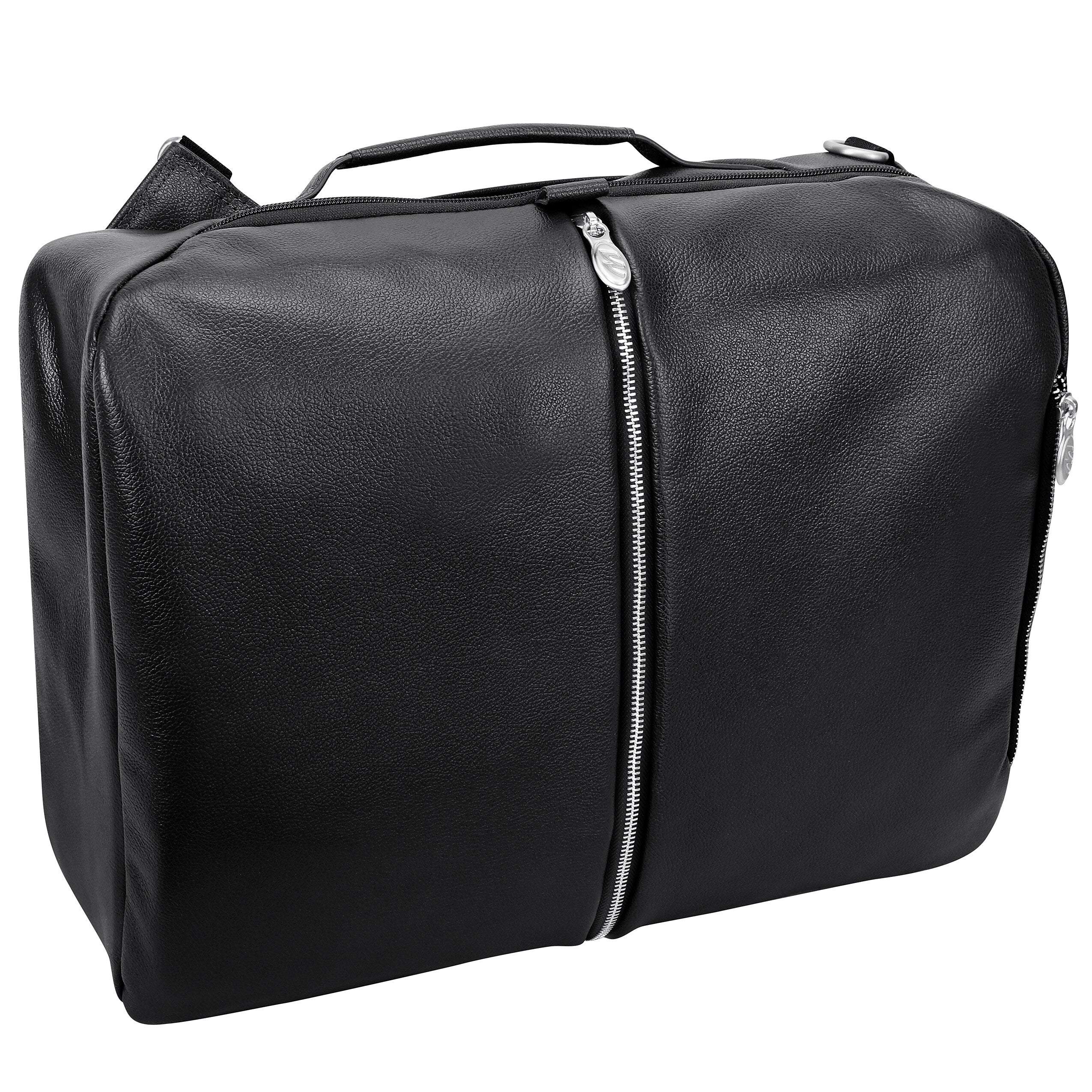 McKlein U Series East Side Laptop Backpack, Black Leather (18875)