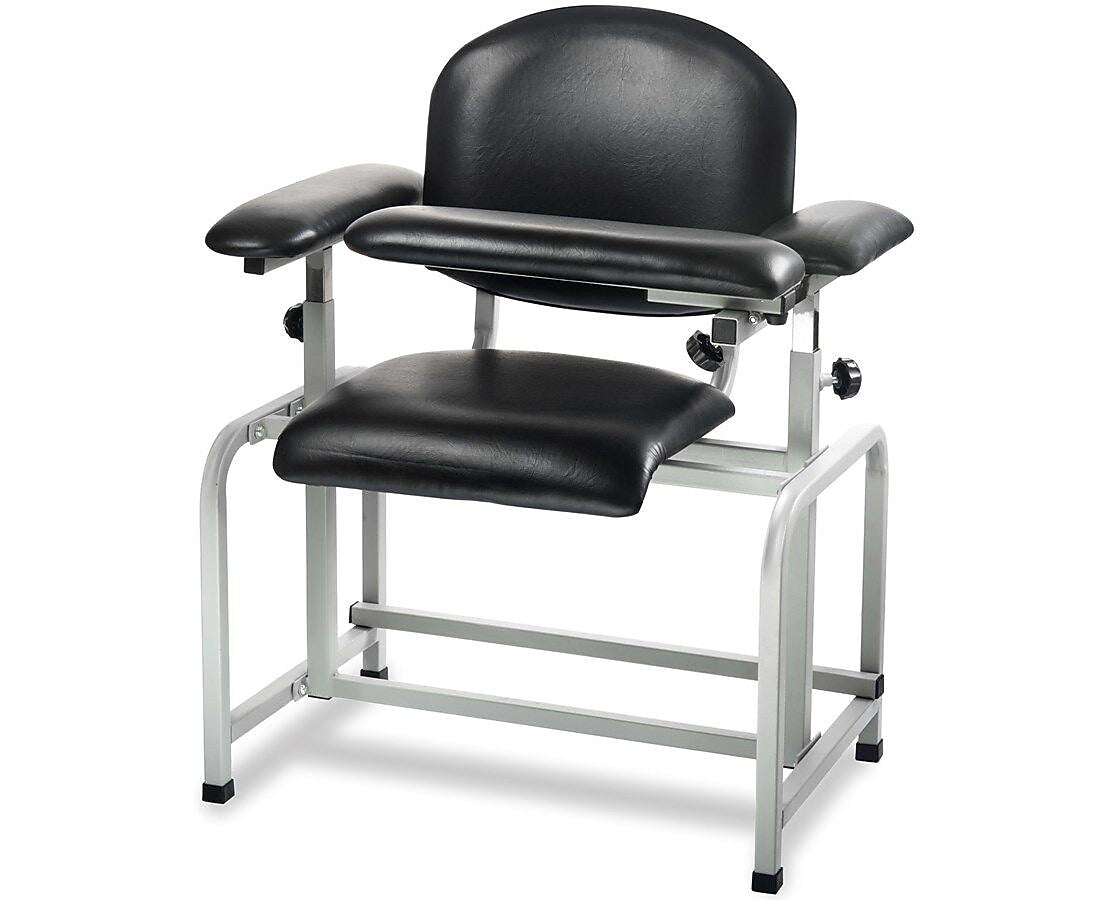 Viva Comfort Padded Phlebotomy Blood Drawing Chair, Black (997-01-BLK)