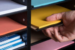AdirOffice 500 Series 16-Compartment Literature Organizer, 20" x 11.8", Black (500-16-BLK)