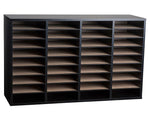 AdirOffice 36-Compartment Literature Organizer, 11.8" x 39.3", Black (500-36-BLK)