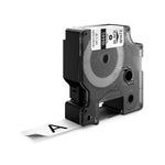 DYMO Rhino Industrial 18445 Vinyl Label Maker Tape, 3/4" x 18', Black on White (18445)