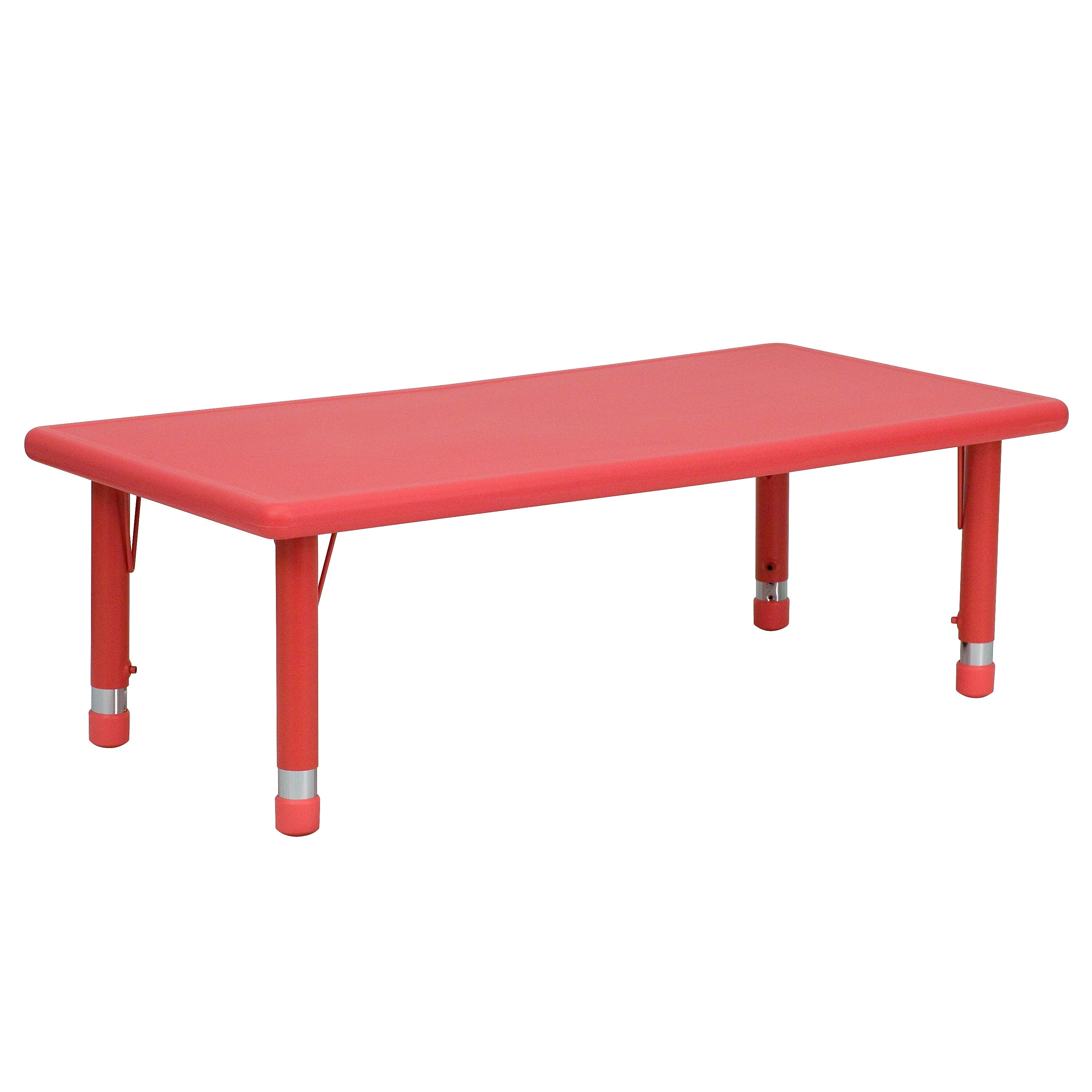 Flash Furniture Wren Rectangular Activity Table, 24" x 48", Height Adjustable, Red (YUYCX001RECTBRD)